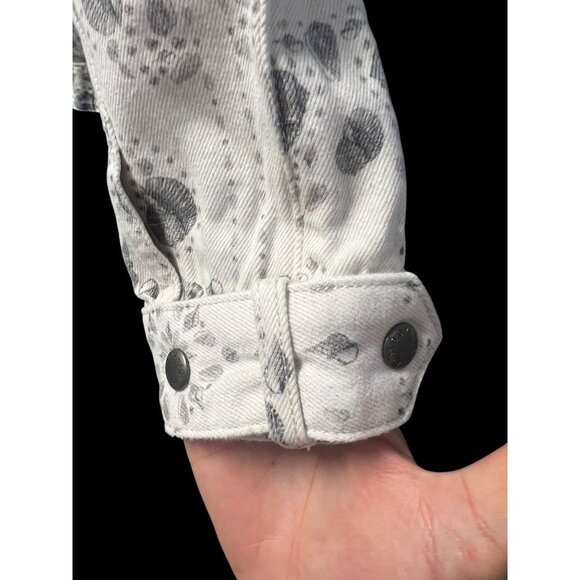 Ser.O.Ya Hoodie UNISEX SM WHITE/GREY SEASHELL Print Kangaroo Pocket GORPCORE - Picture 8 of 13
